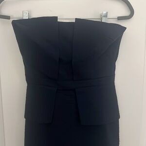 Banana republic strapless peplum navy dress